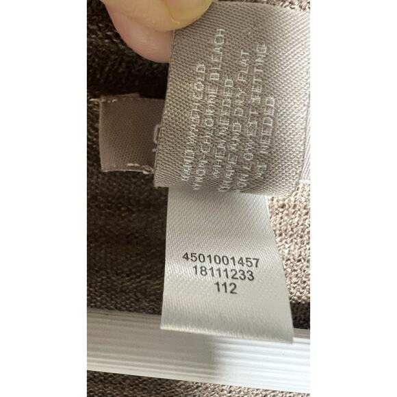 Chicos Womens Size 3 / US Large Cotton‎ Lightweight Lagenlook Knit Tan Vest - Picture 6 of 7